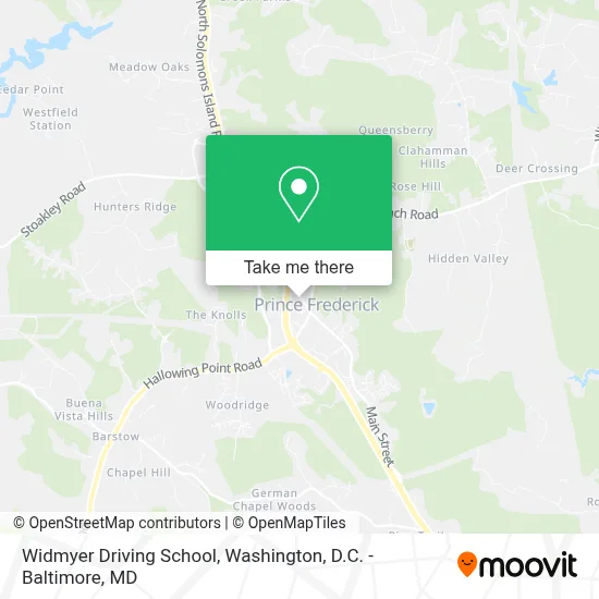 Widmyer Driving School map
