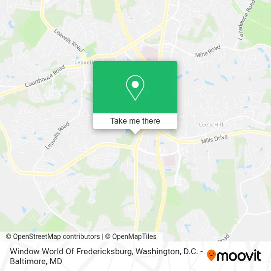 Window World Of Fredericksburg map