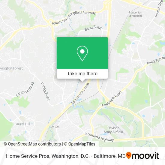 Home Service Pros map
