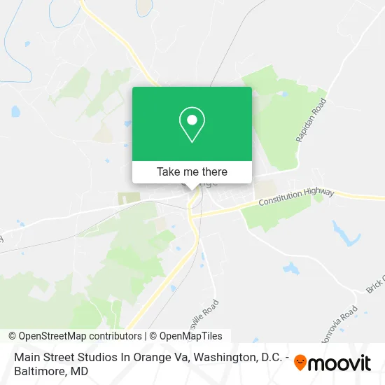 Main Street Studios In Orange Va map