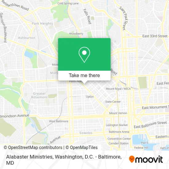 Alabaster Ministries map