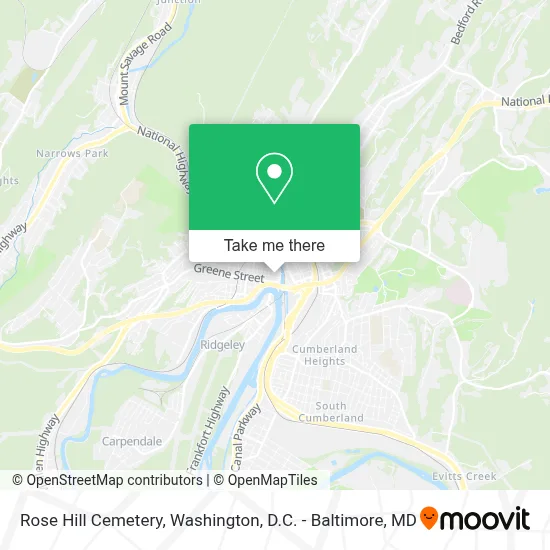 Rose Hill Cemetery map