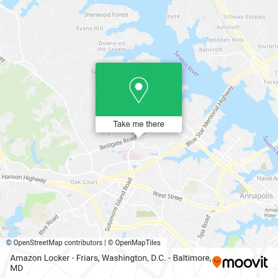 Amazon Locker - Friars map