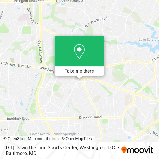 Dtl | Down the Line Sports Center map
