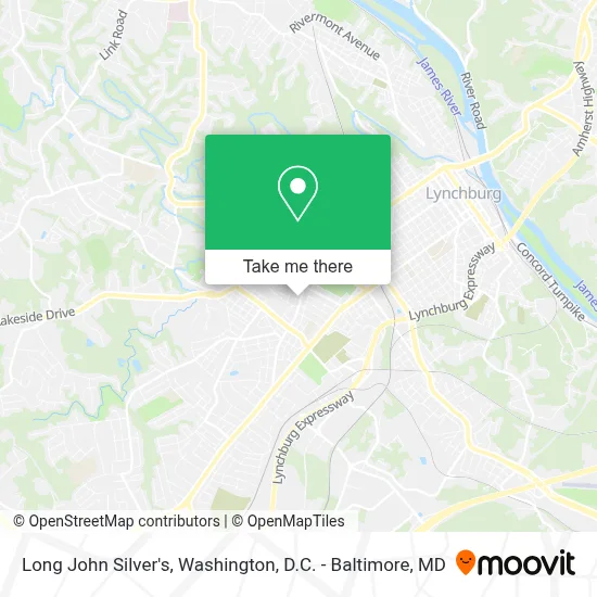 Long John Silver's map
