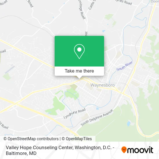 Valley Hope Counseling Center map