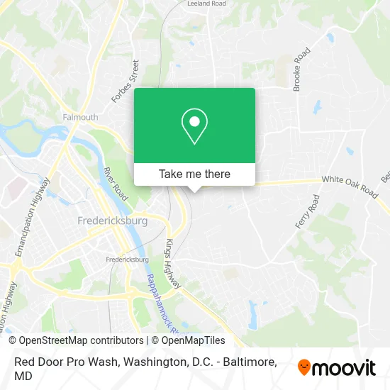 Red Door Pro Wash map