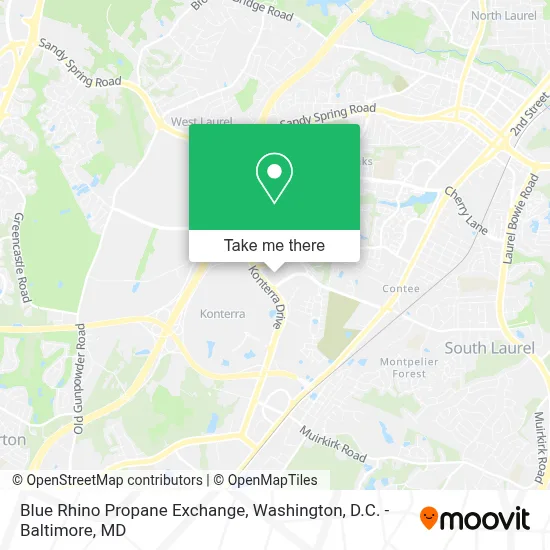 Blue Rhino Propane Exchange map