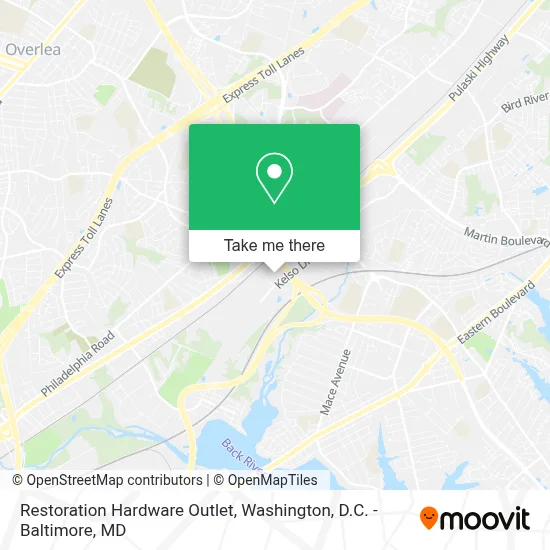 Restoration Hardware Outlet map