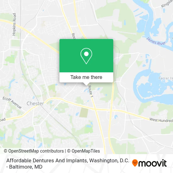 Affordable Dentures And Implants map