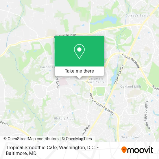 Tropical Smoothie Cafe map