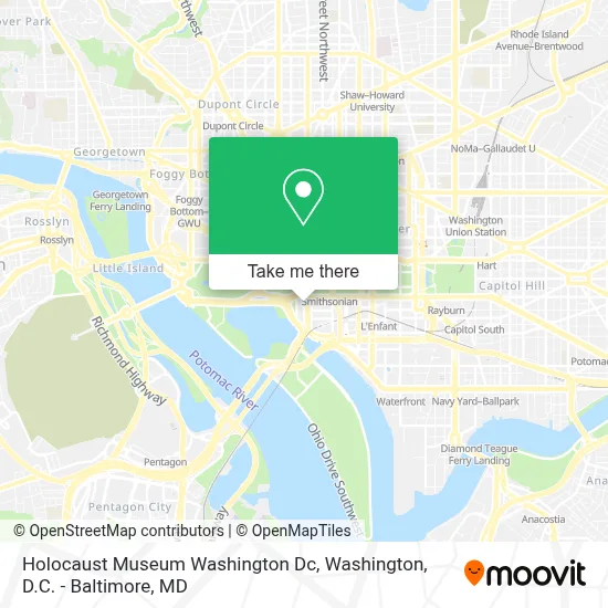 Holocaust Museum Washington Dc map