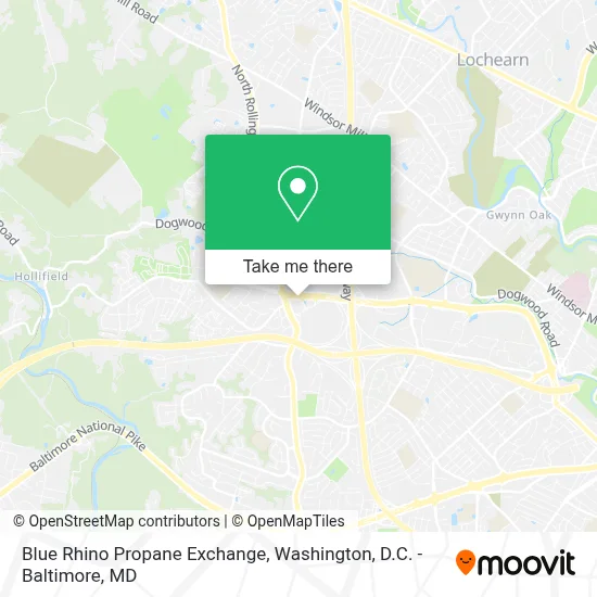 Blue Rhino Propane Exchange map