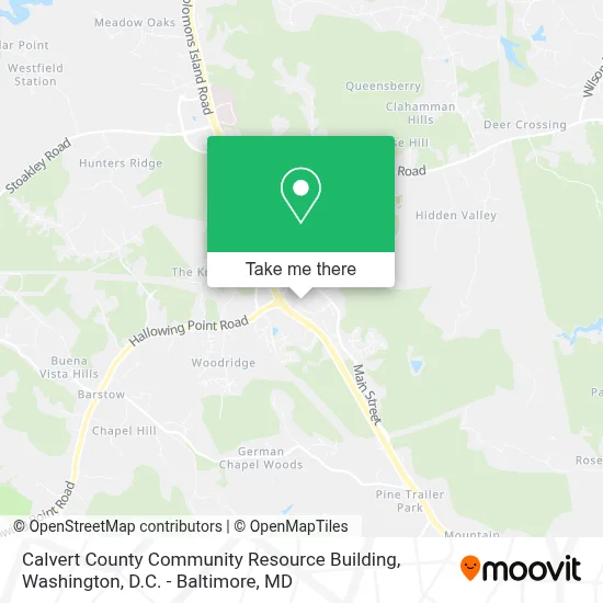 Calvert County Community Resource Building map