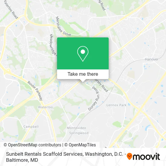 Sunbelt Rentals Scaffold Services map