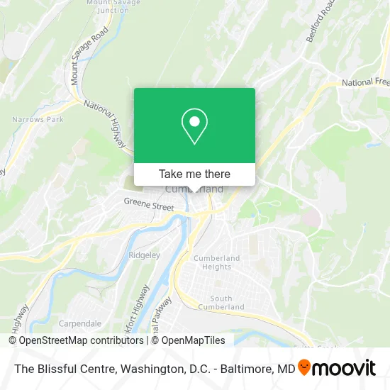 The Blissful Centre map