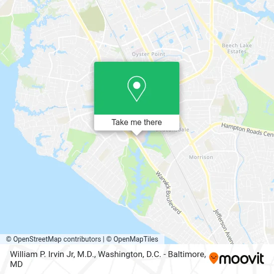 William P. Irvin Jr, M.D. map