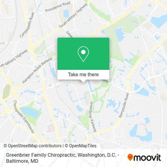 Greenbrier Family Chiropractic map