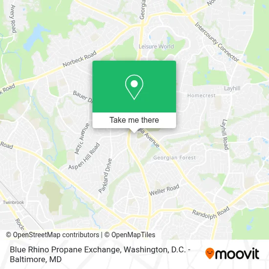 Blue Rhino Propane Exchange map
