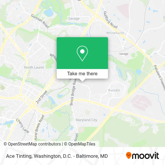 Ace Tinting map