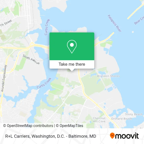 R+L Carriers map