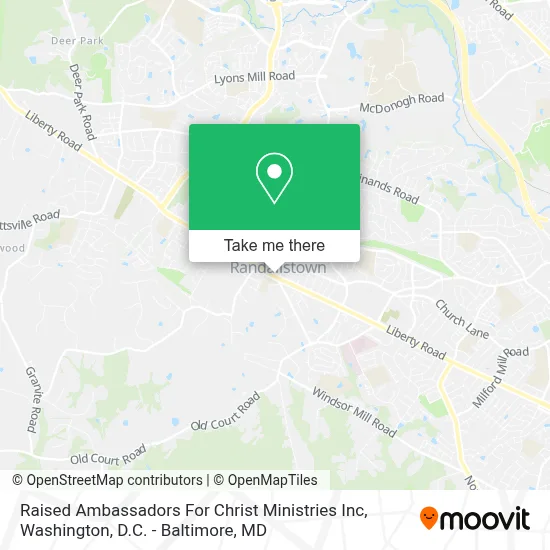 Raised Ambassadors For Christ Ministries Inc map