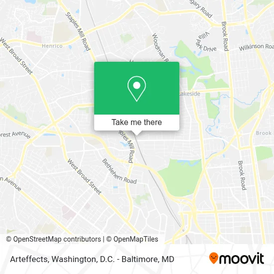 Arteffects map