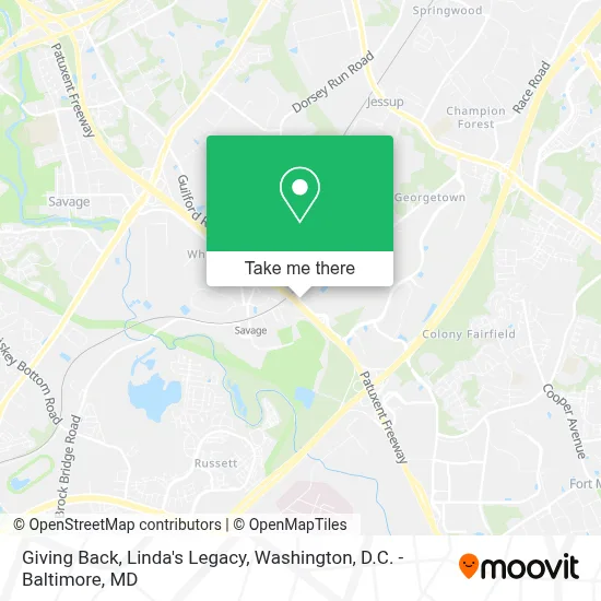Giving Back, Linda's Legacy map