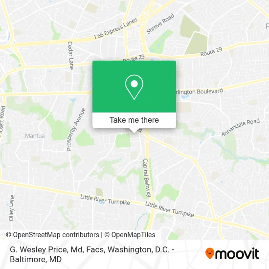 G. Wesley Price, Md, Facs map