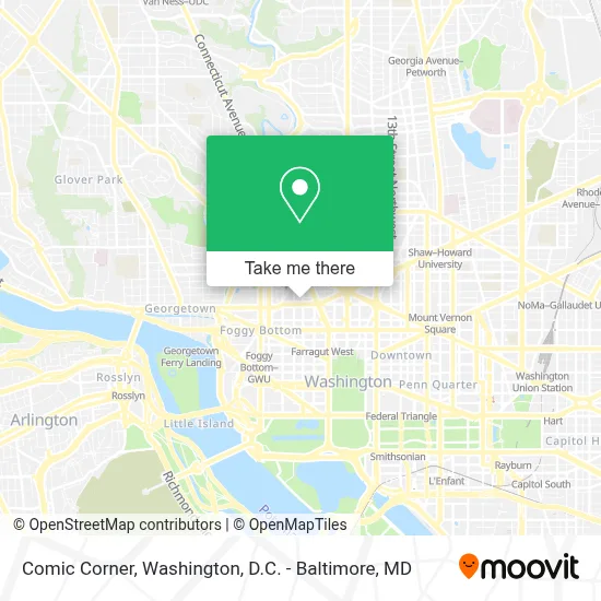 Comic Corner map