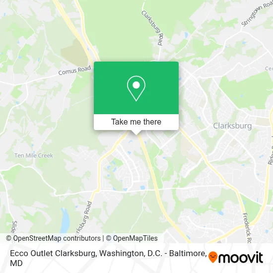 Ecco Outlet Clarksburg map