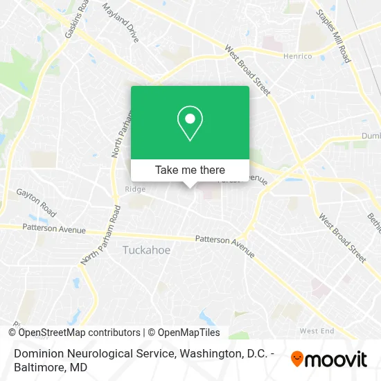 Dominion Neurological Service map