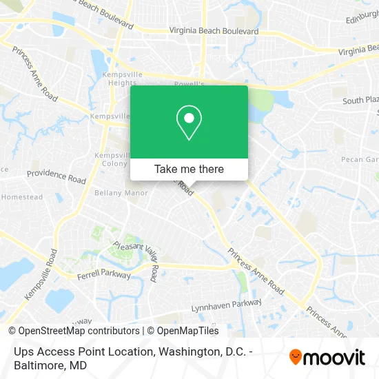 Ups Access Point Location map