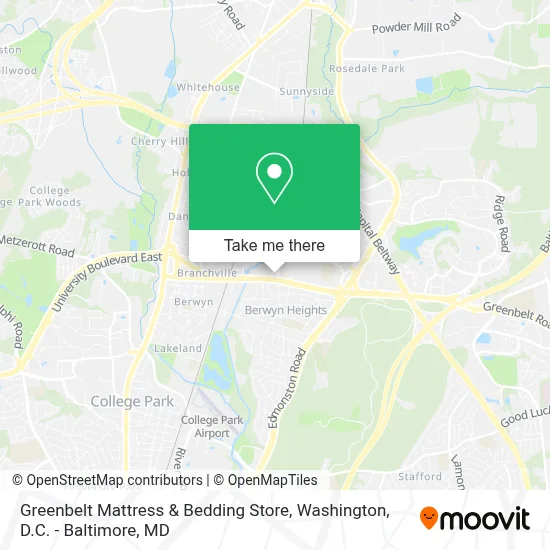 Greenbelt Mattress & Bedding Store map