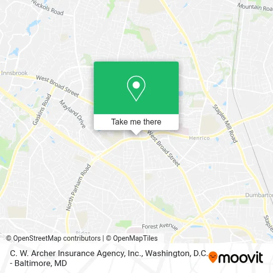 C. W. Archer Insurance Agency, Inc. map