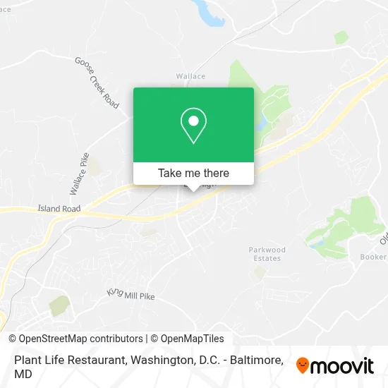 Plant Life Restaurant map