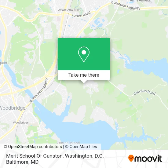 Merit School Of Gunston map