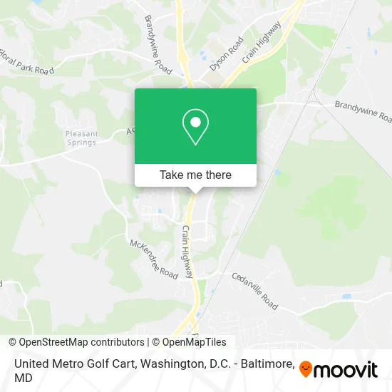 United Metro Golf Cart map