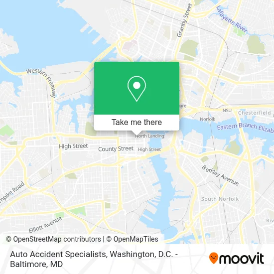 Auto Accident Specialists map