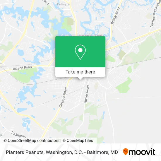 Planters Peanuts map
