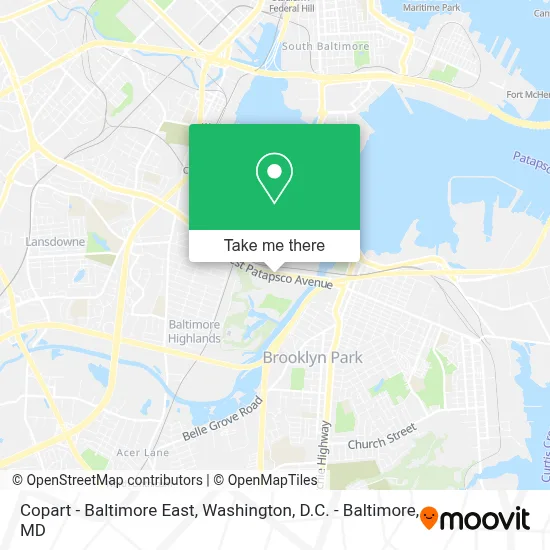 Copart - Baltimore East map