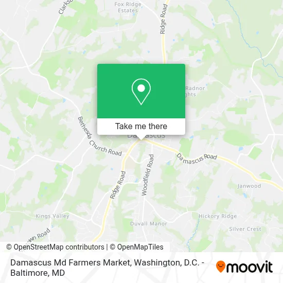 Damascus Md Farmers Market map