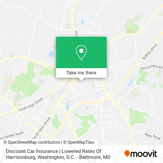 Discount Car Insurance | Lowered Rates Of Harrisonburg map