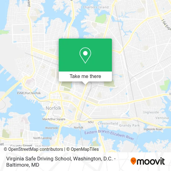 Virginia Safe Driving School map