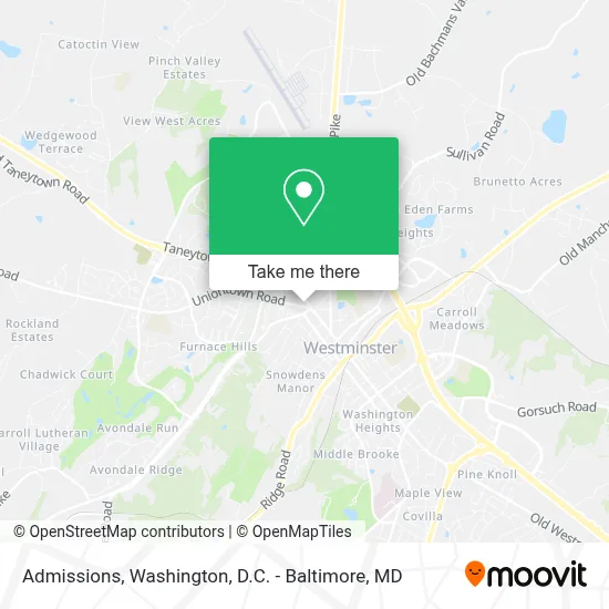 Admissions map