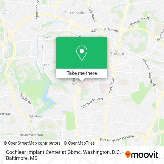 Cochlear Implant Center at Gbmc map
