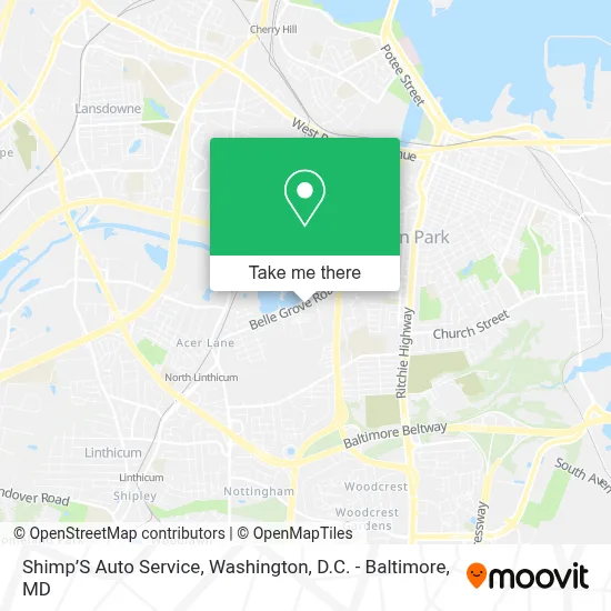 Shimp’S Auto Service map