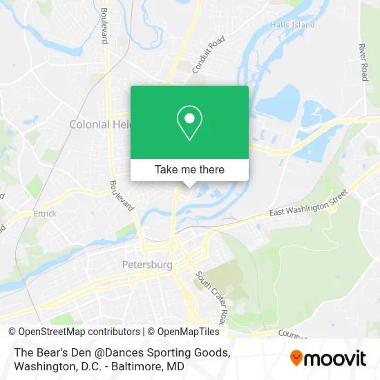The Bear's Den @Dances Sporting Goods map