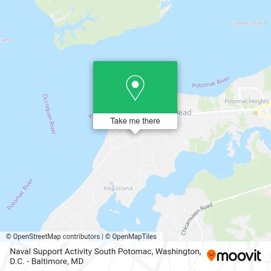 Naval Support Activity South Potomac map