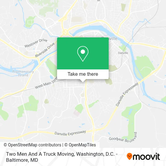 Two Men And A Truck Moving map